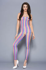 Load image into Gallery viewer, Rainbow Stripes Bodystocking
